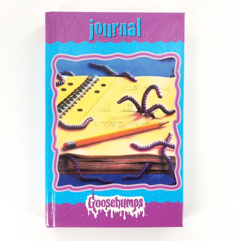 Vtg R.L. Stine Goosebumps Hardcover Lined Ruled Diary Journal Notebook *WRITING*